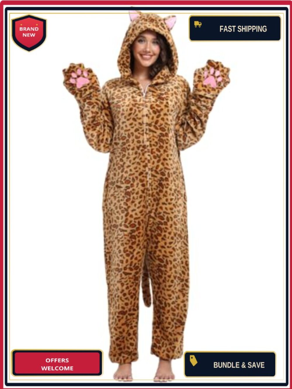 Adult Onesie Pajama Animal One Piece Fleece Halloween Cosplay Costume